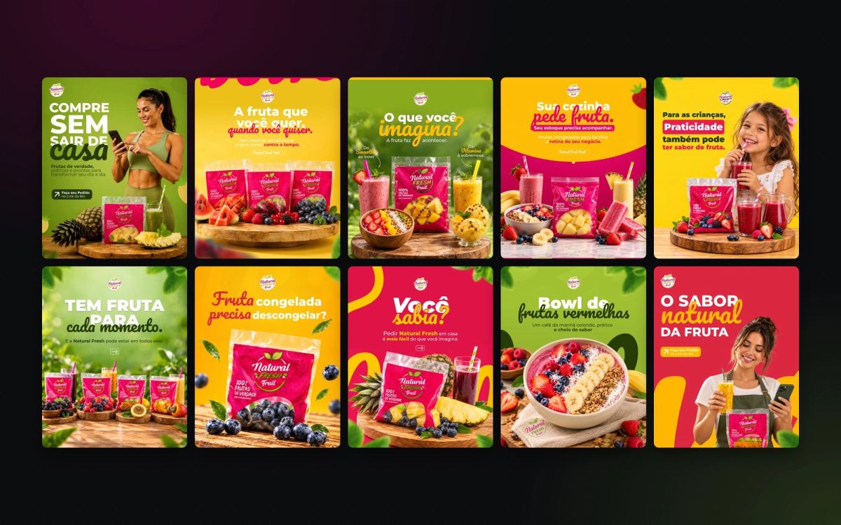 Feed do Instagram da Natural Fresh Fruit
