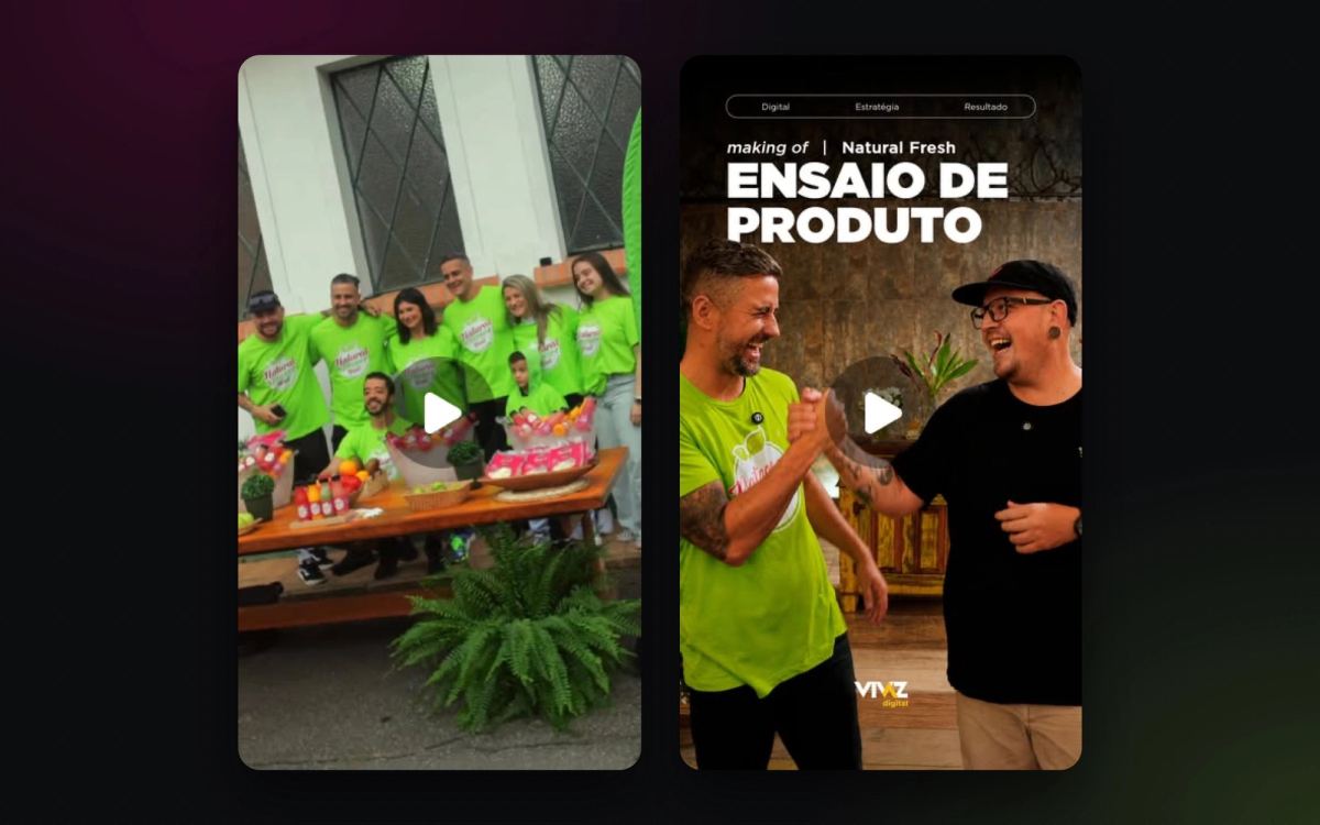 Vídeo do evento e making of do ensaio de produto