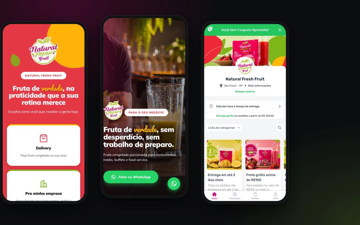 Site, página para empresas e cardápio digital no celular