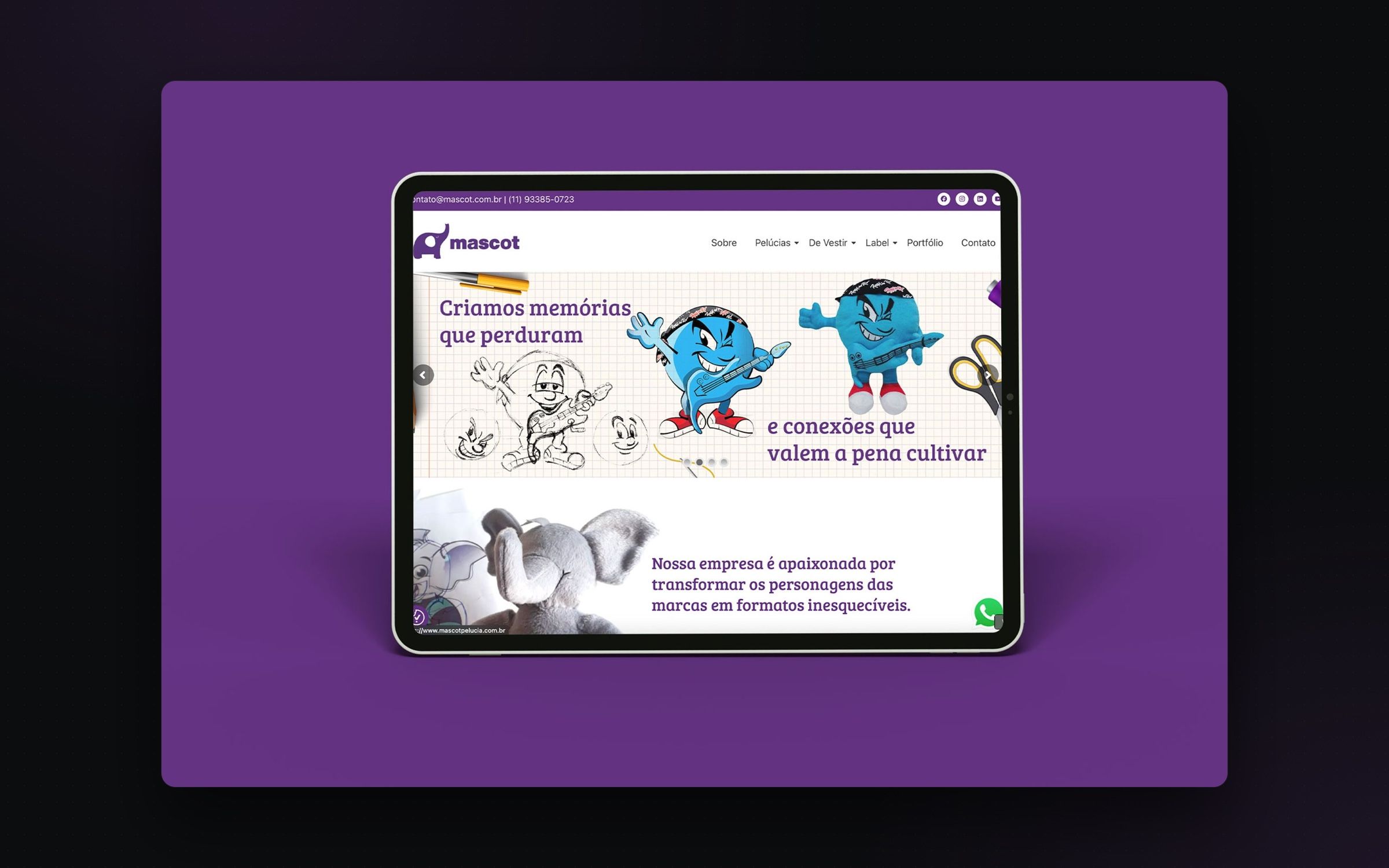 Projeto Mascot Pelúcias