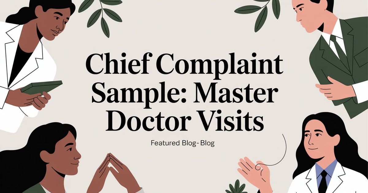 Chief Complaint Sample: Master Doctor Visits | Patient Talker Blog