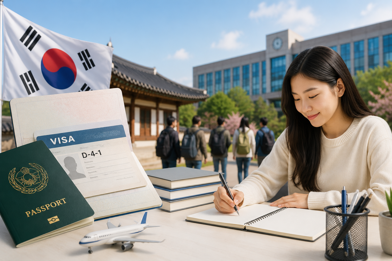 Visa D-4-1 Hàn Quốc 2026: Điều kiện, hồ sơ và quy trình xin visa du học tiếng