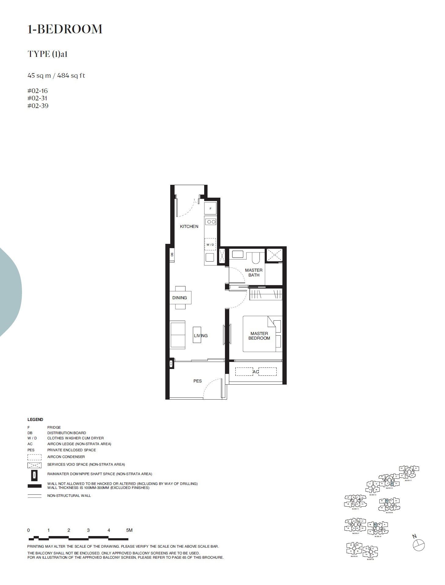 1 BEDROOM — (1)a1