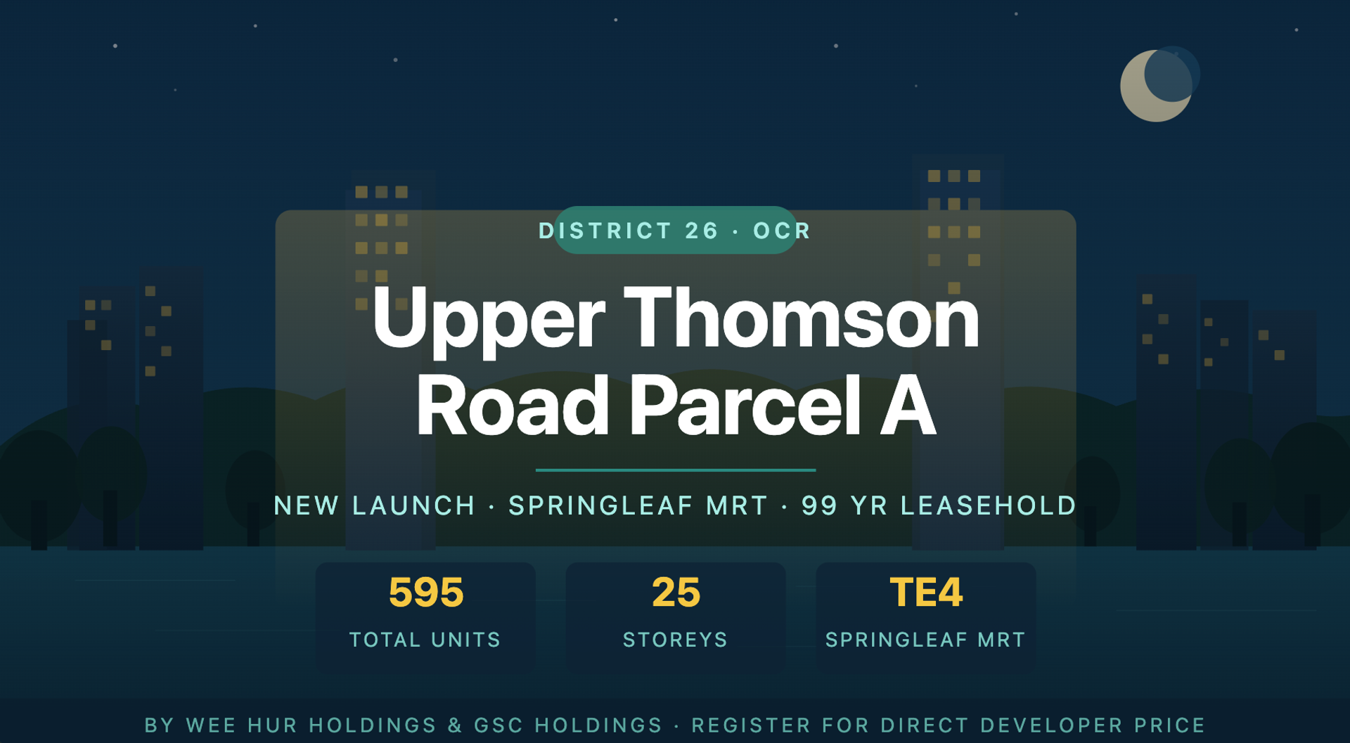 Upper Thomson Road Parcel A GLS — New Launch Condo D26 Singapore