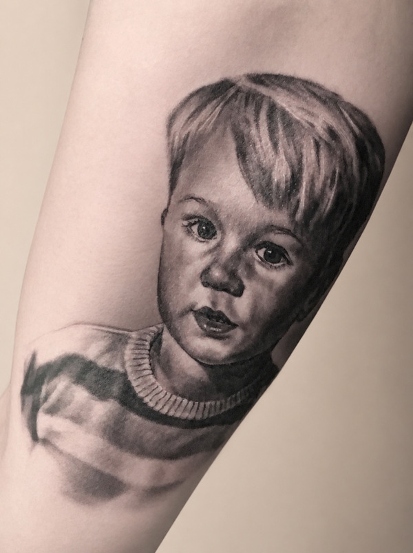 Child portrait tattoo
