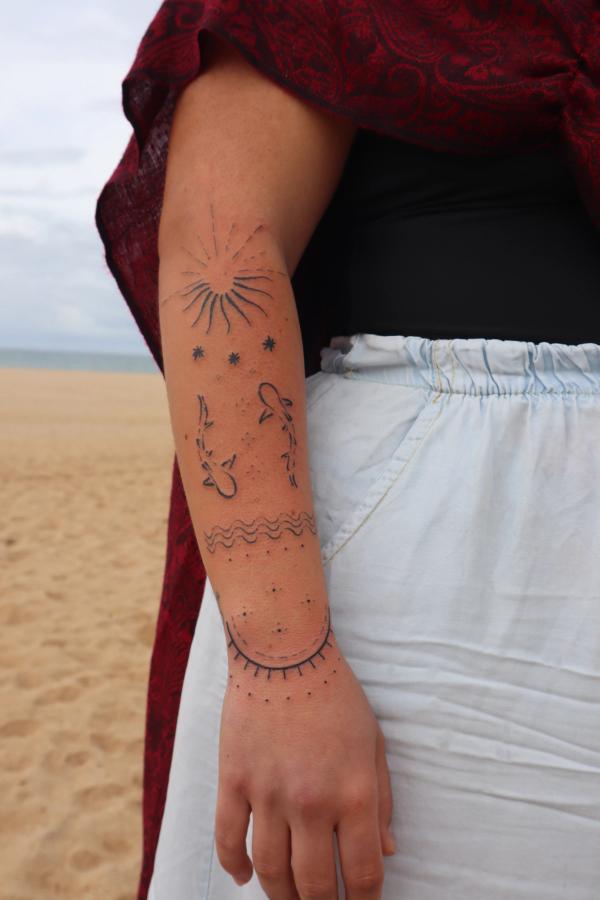 Painted underarm