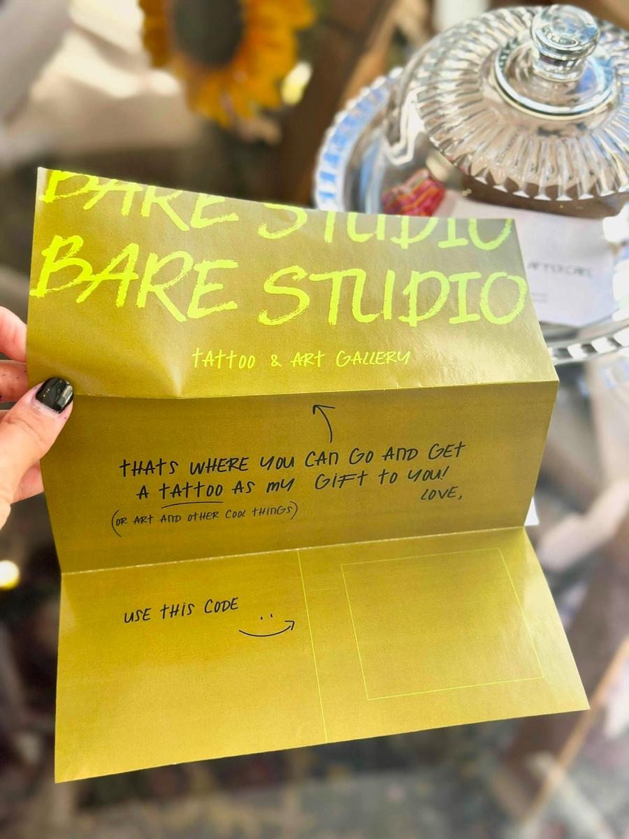 Bare Ania printed gift card