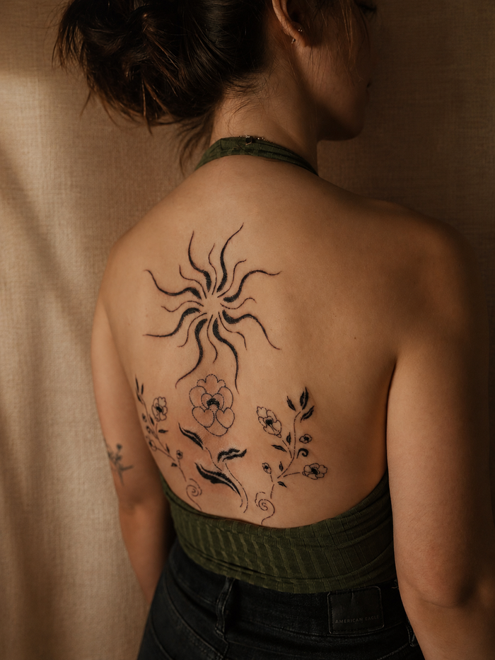 Painted back