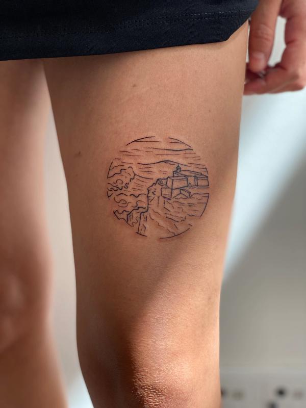 nazare lighthouse tattoo