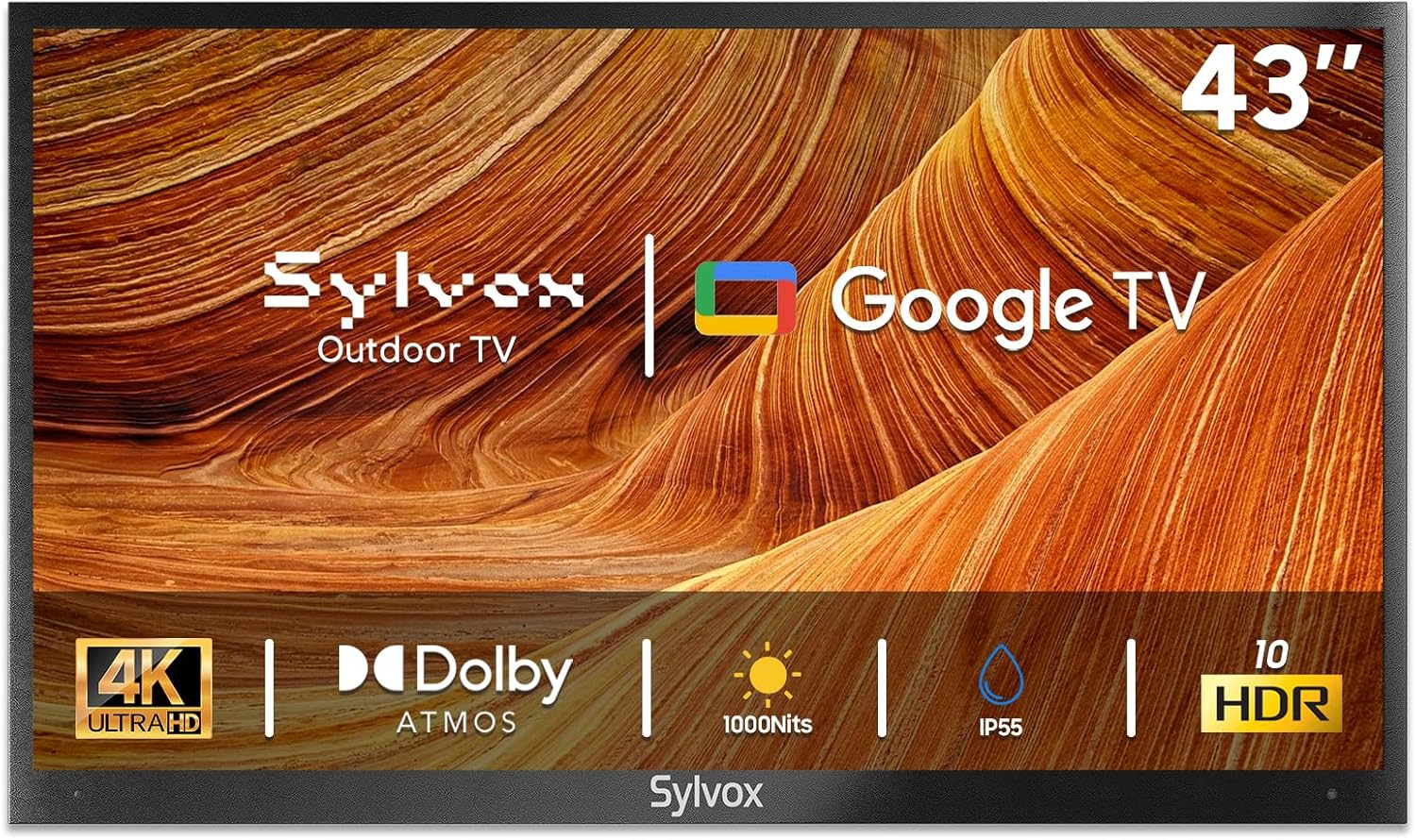 Sylvox 43” Outdoor TV 4K UHD (2000nits)