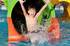 Kids having fun on water slide in Tenerife
