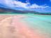 Elafonissi beach with pink sand on Crete, Greece