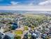 Aerial view over Reykjavik on a summer day with Hallgrimskirkja church