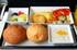 Aeroplane meal on tray