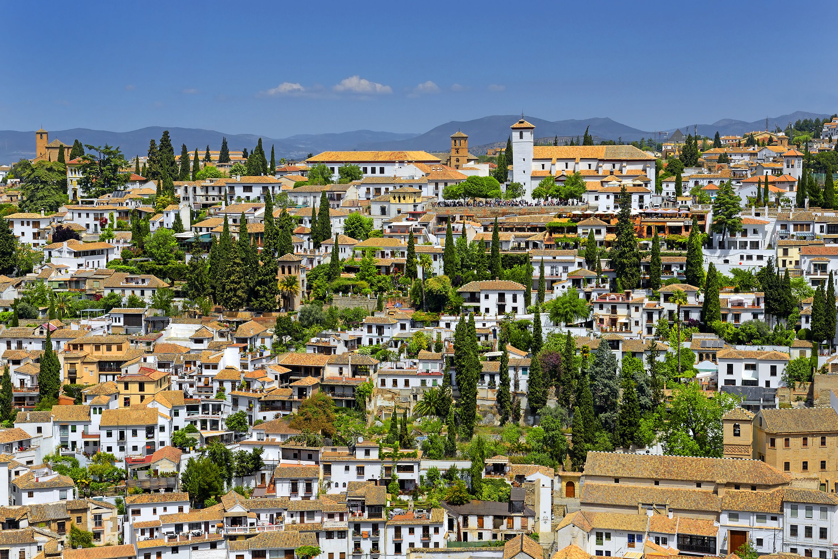 View over Granada city in Costa del Sol, Spain