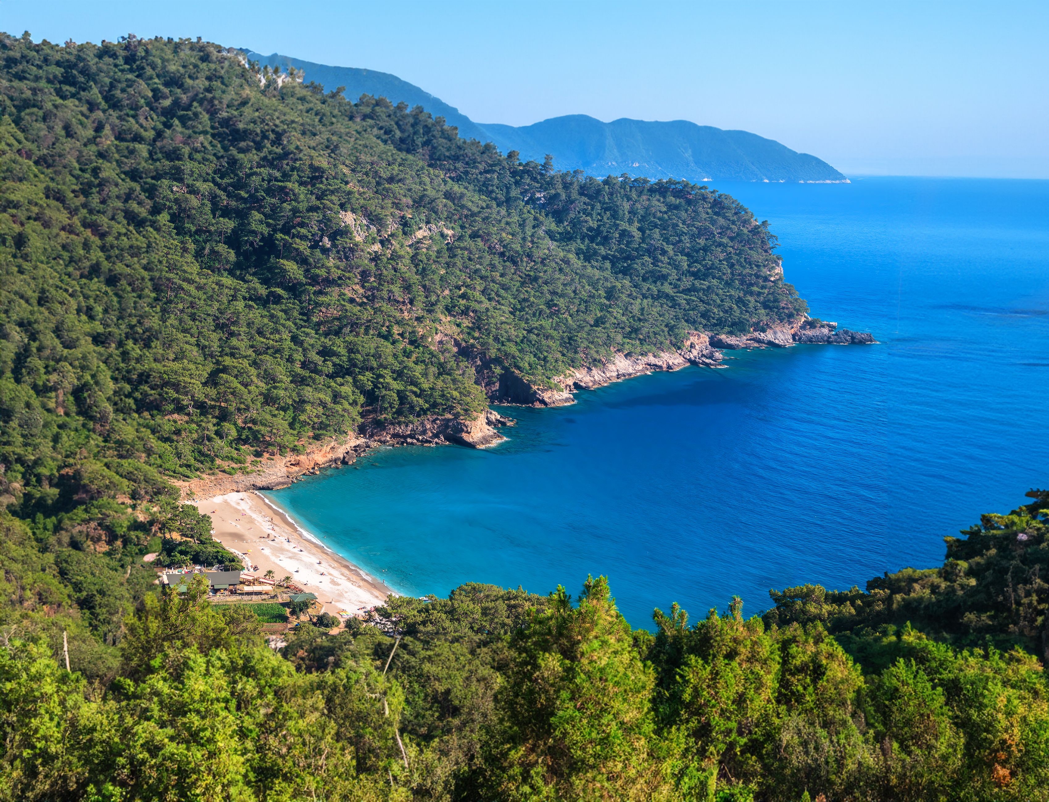 Beautiful view of Kabak beach near Fethiye, Turkey.
