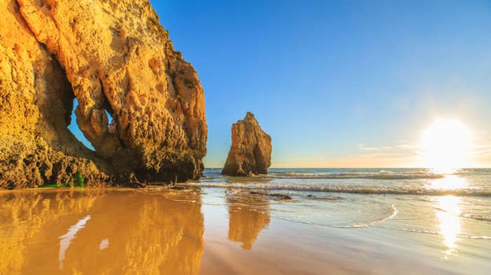 Algarve sunset over beach