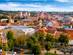 Aerial view of the old town in Vilnius, Lithuania