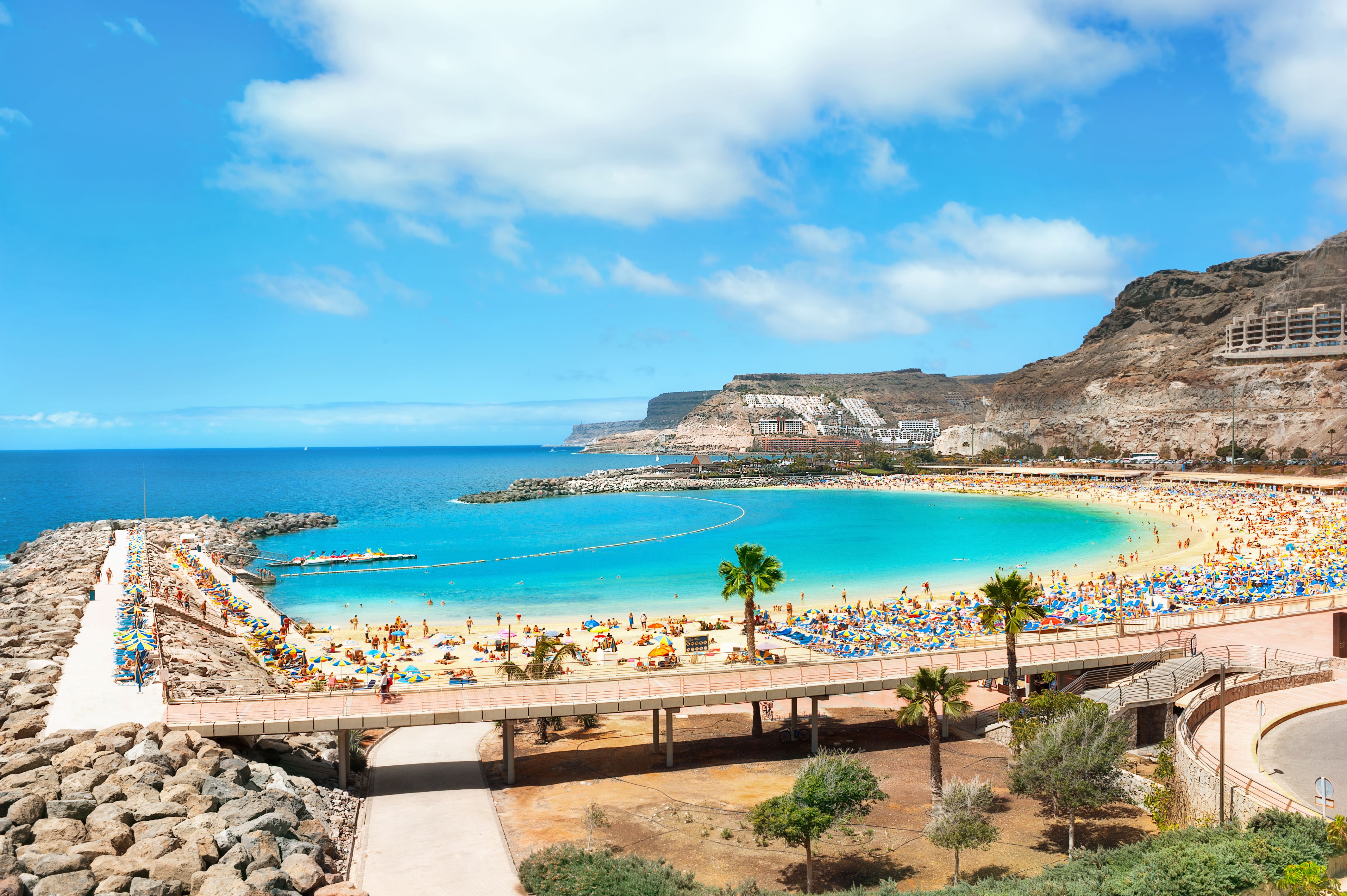View over Amadores beach on Gran Canaria, Spain