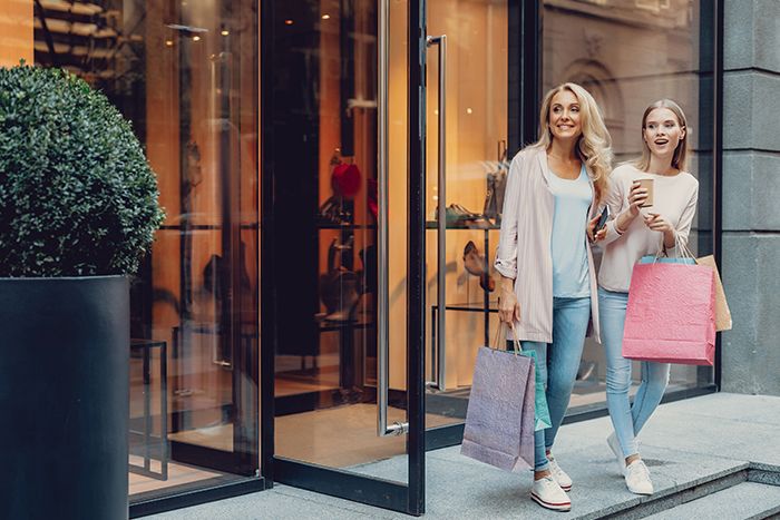Mother & daughter shopping