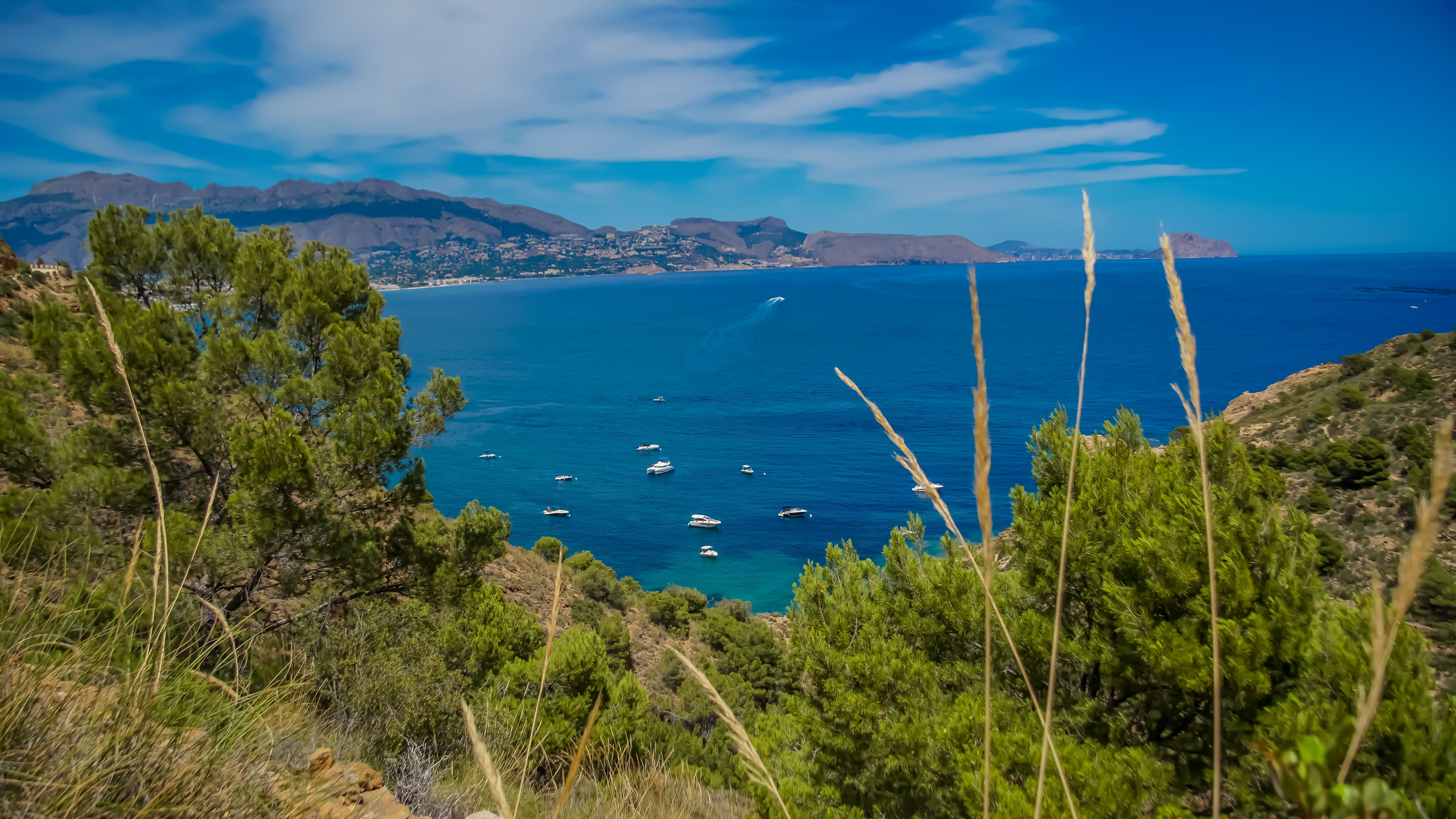 Sierra Helada Natural Park overlooking the sea in Benidorm, Spain