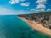 Aerial view of Golden Sands beach resort near Varna in Bulgaria