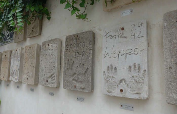 Celebrity handprints in Ibiza Old Town