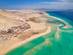Aerial view of Sotavento beach in Fuerteventura