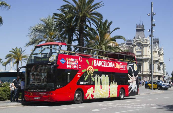 Open top bus tour, Barcelona