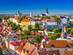 A rooftop view of Tallinn city in Estonia