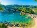 View over Paleokastritsa beach in Corfu, Greece