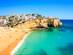 View of Carvoeiro beach and resort in the Algarve, Portugal