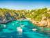 View of a picturesque cove in Majorca with sailing boats