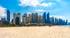 Dubai beach and skyscraper view
