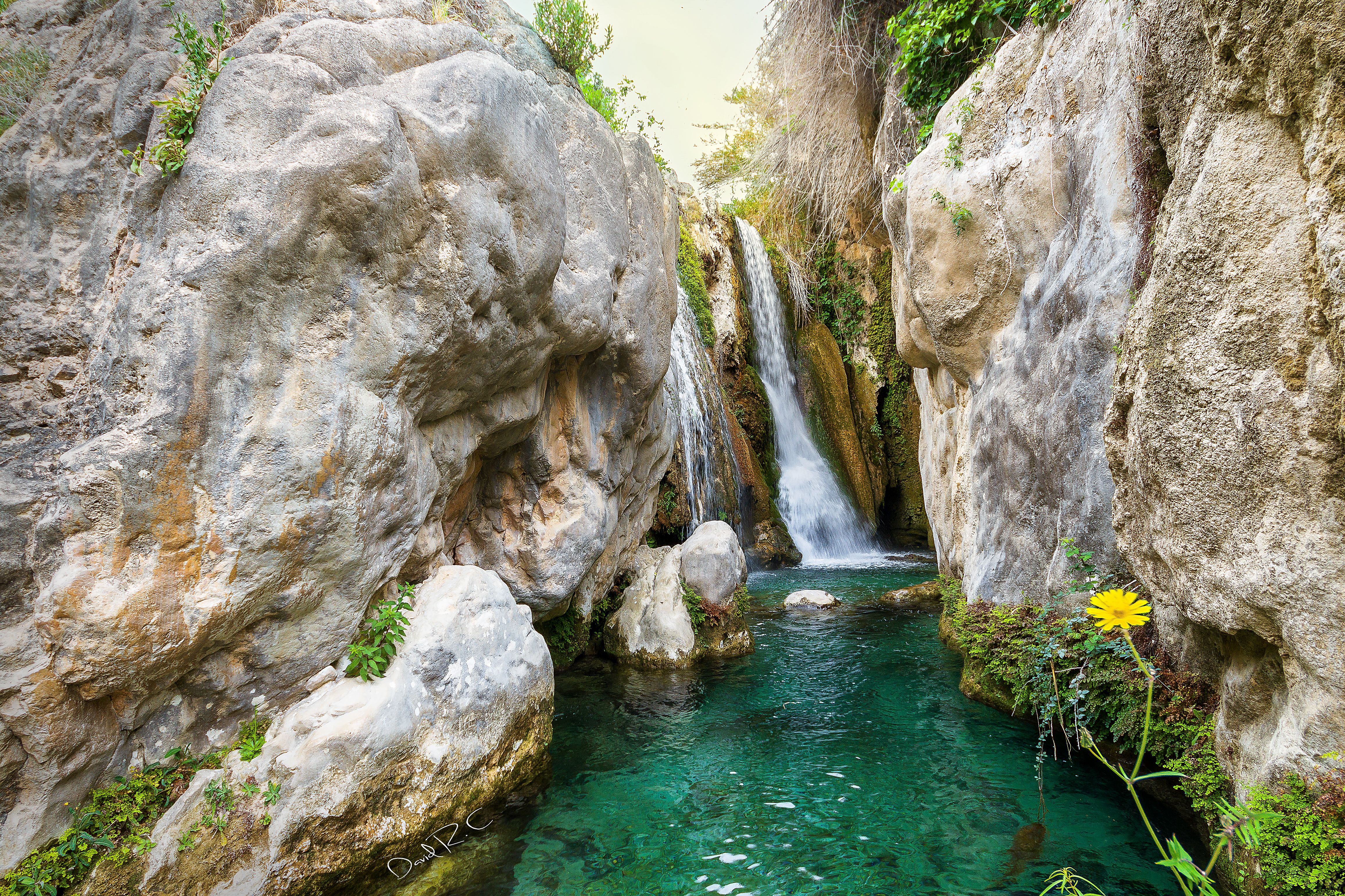 A view of Algar Waterfalls near Benidorm