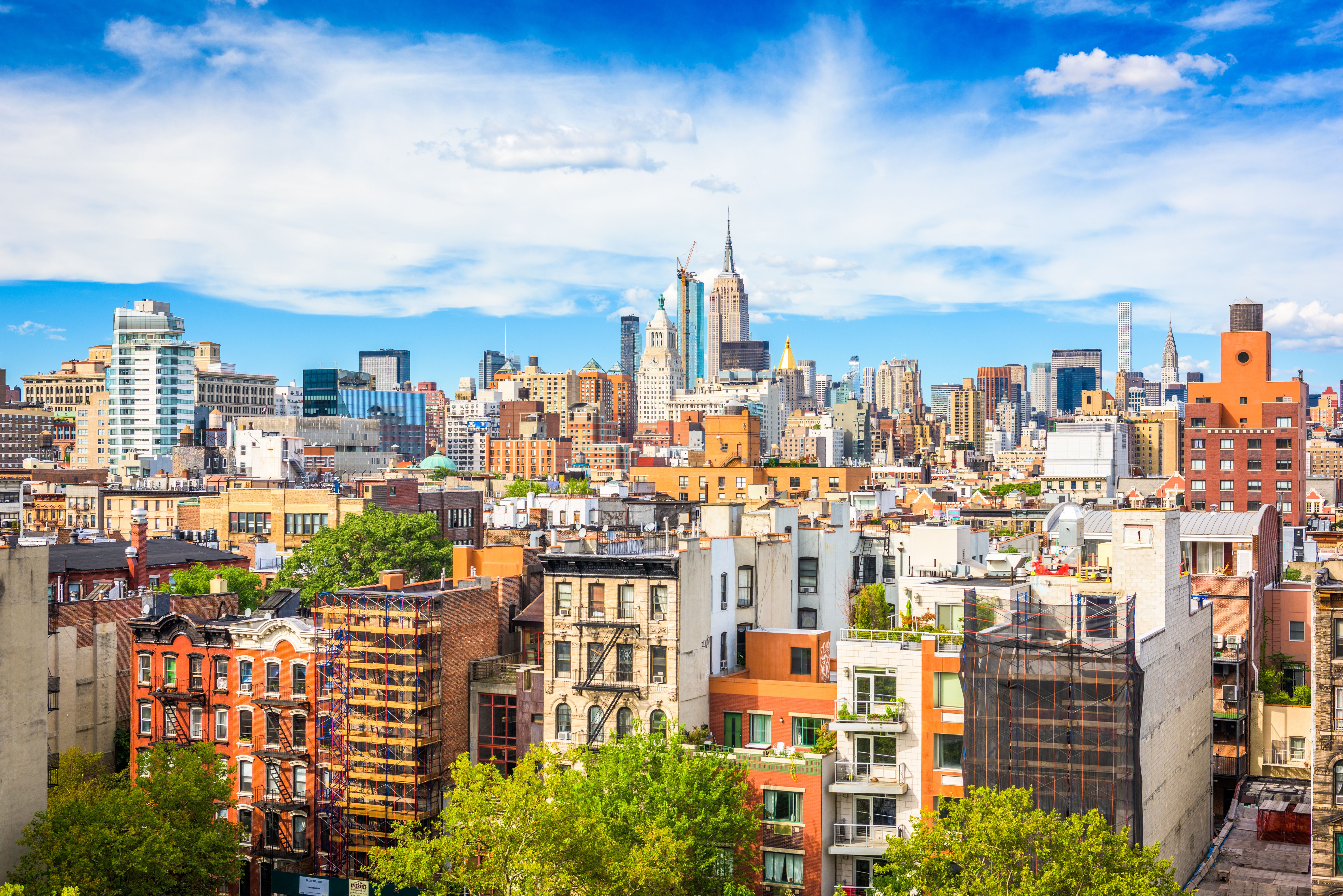 View over Lower East Side in Manhattan, New York