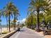 View down the seafront promenade in El Arenal, Majorca