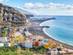 Aerial view over the resort and coastline of Puerto de Tazacorte in La Palma, Canary Islands