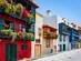 A colourful street with typical local houses in Santa Cruz de La Palma city, La Palma, Canary Islands