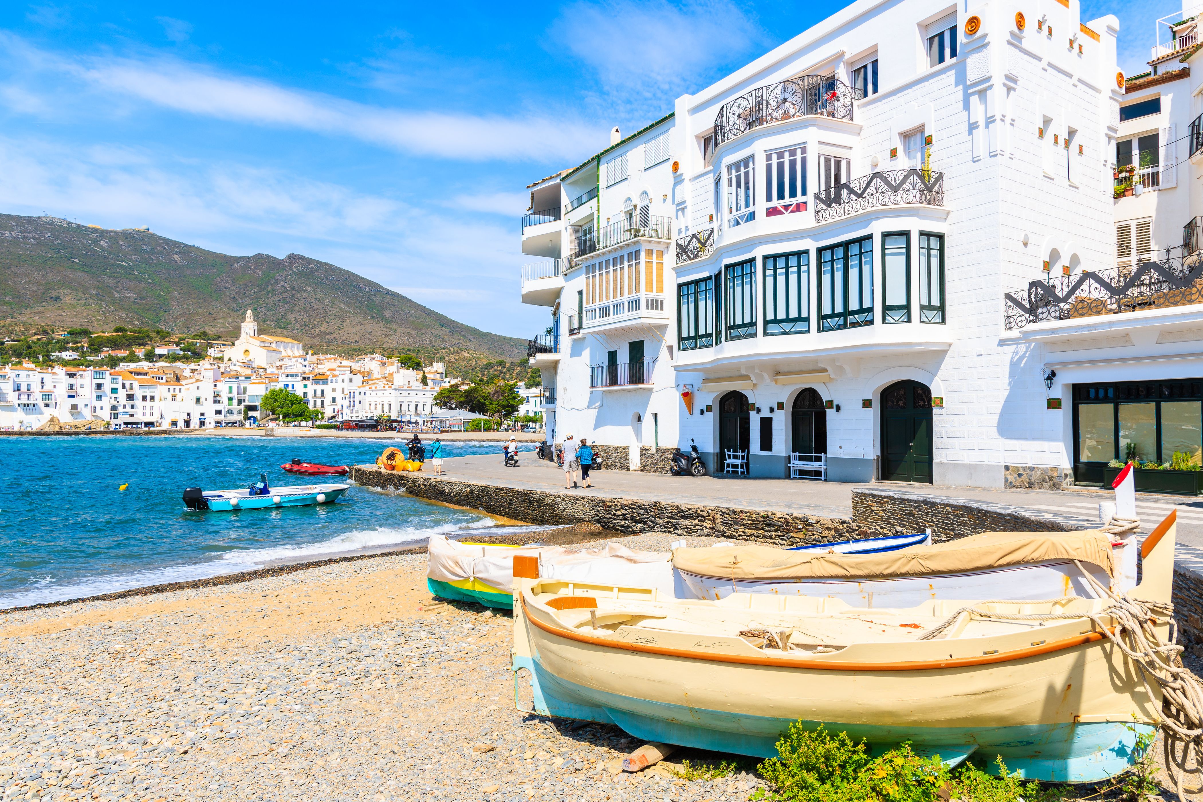 A view of the fishing town of Cadaques in Costa Brava, Spain
