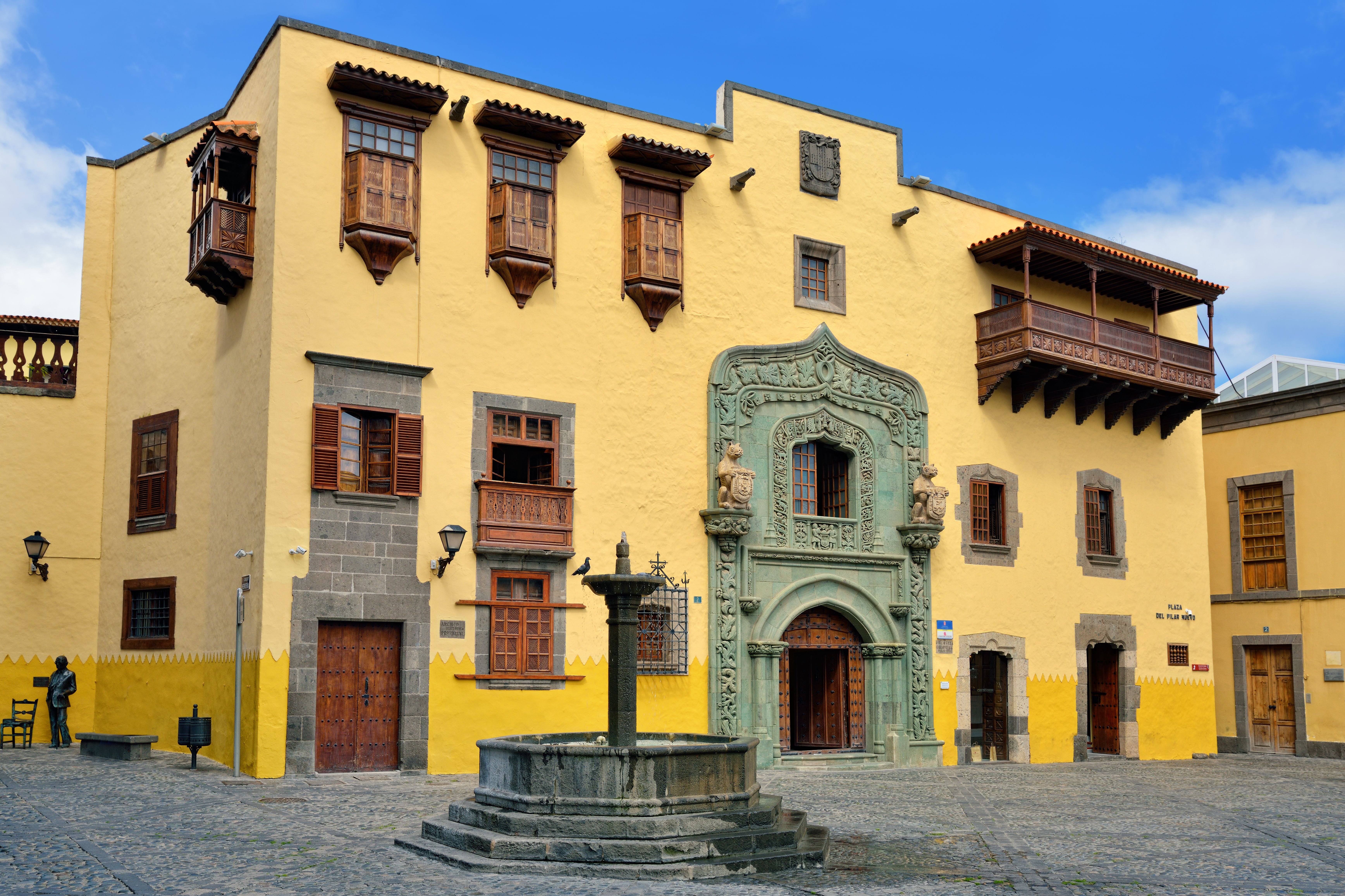 A view of Columbus House (Casa de Colon) in Las Palmas, Gran Canaria