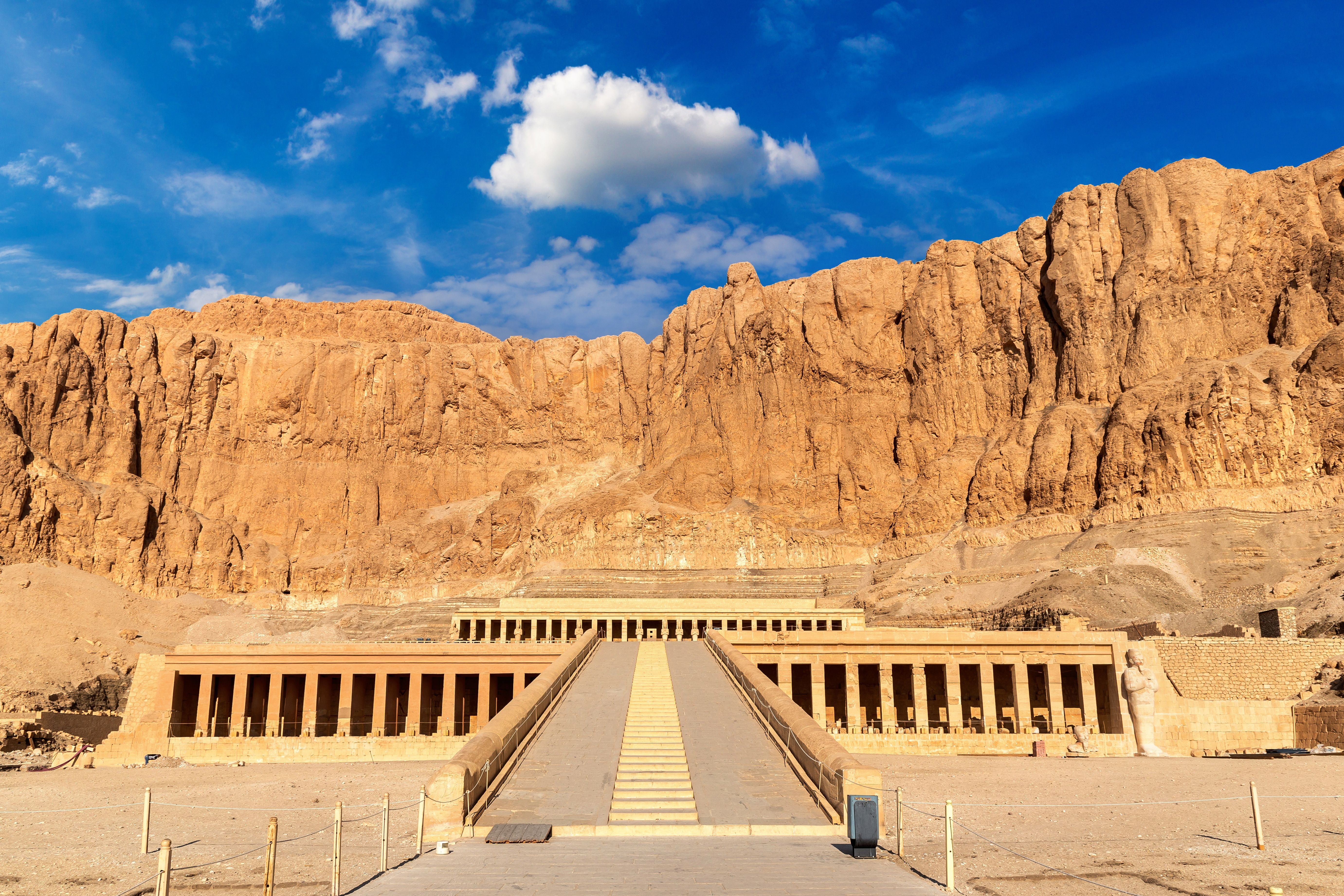 View of the Temple of Queen Hatshepsut in the Valley of the Kings, Egypt