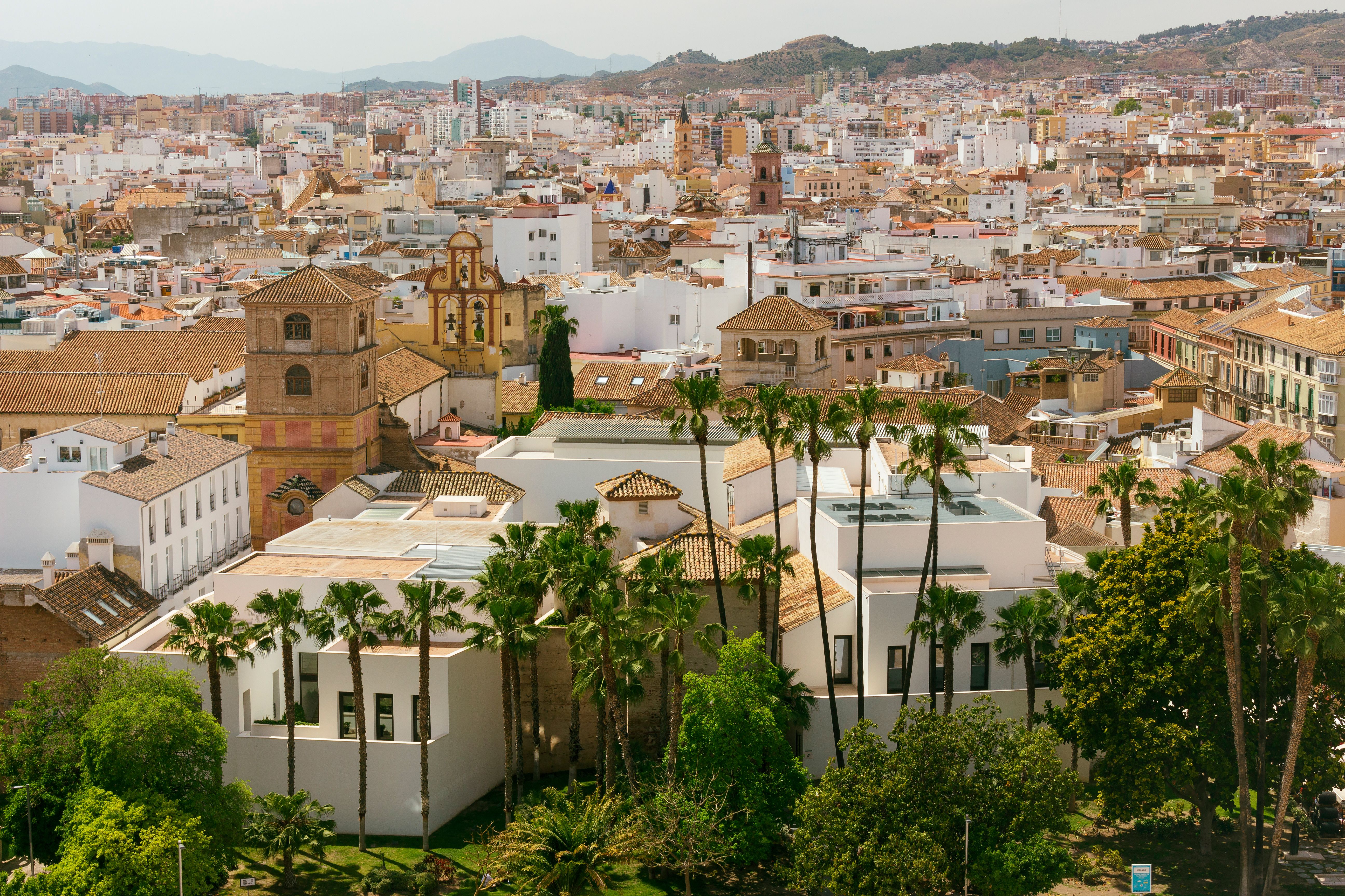 Cityscape view of the Picasso museum in Malaga