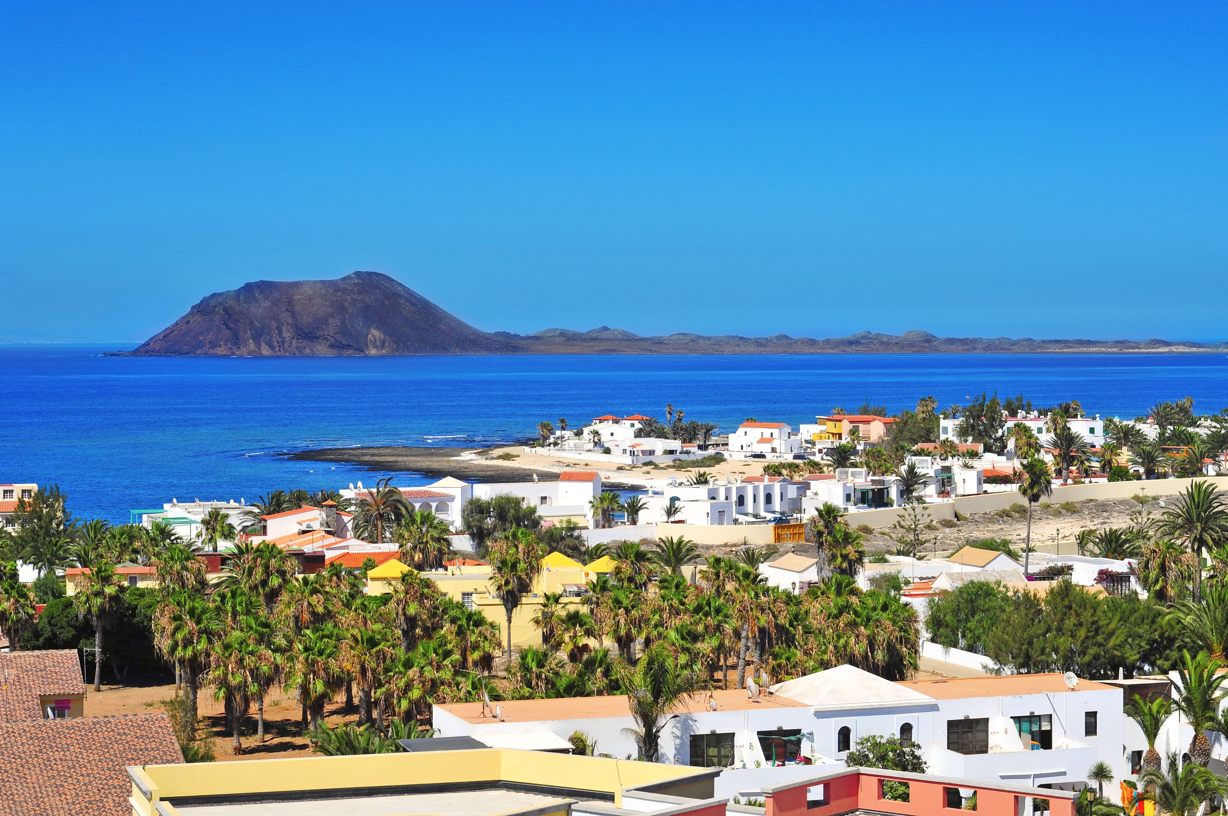 A view of Corralejo resort in Fuerteventura
