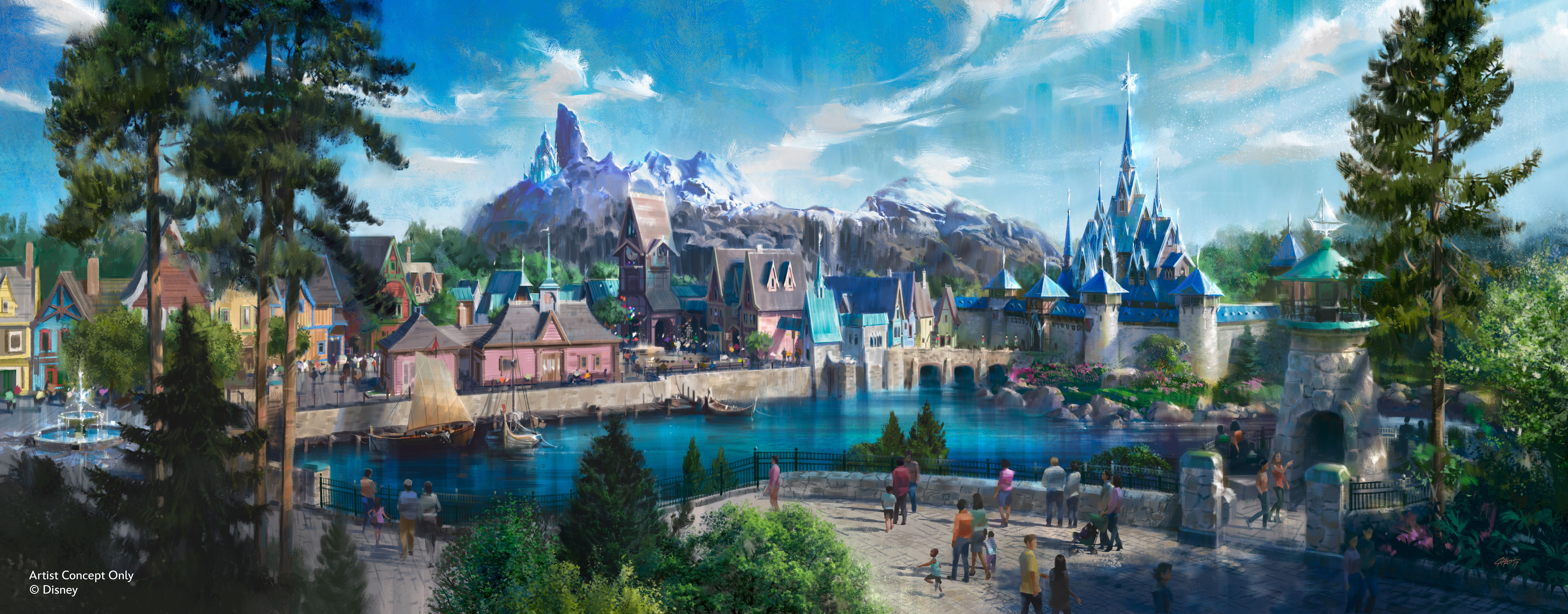 Visual conception of World of Frozen Land at Disneyland Paris