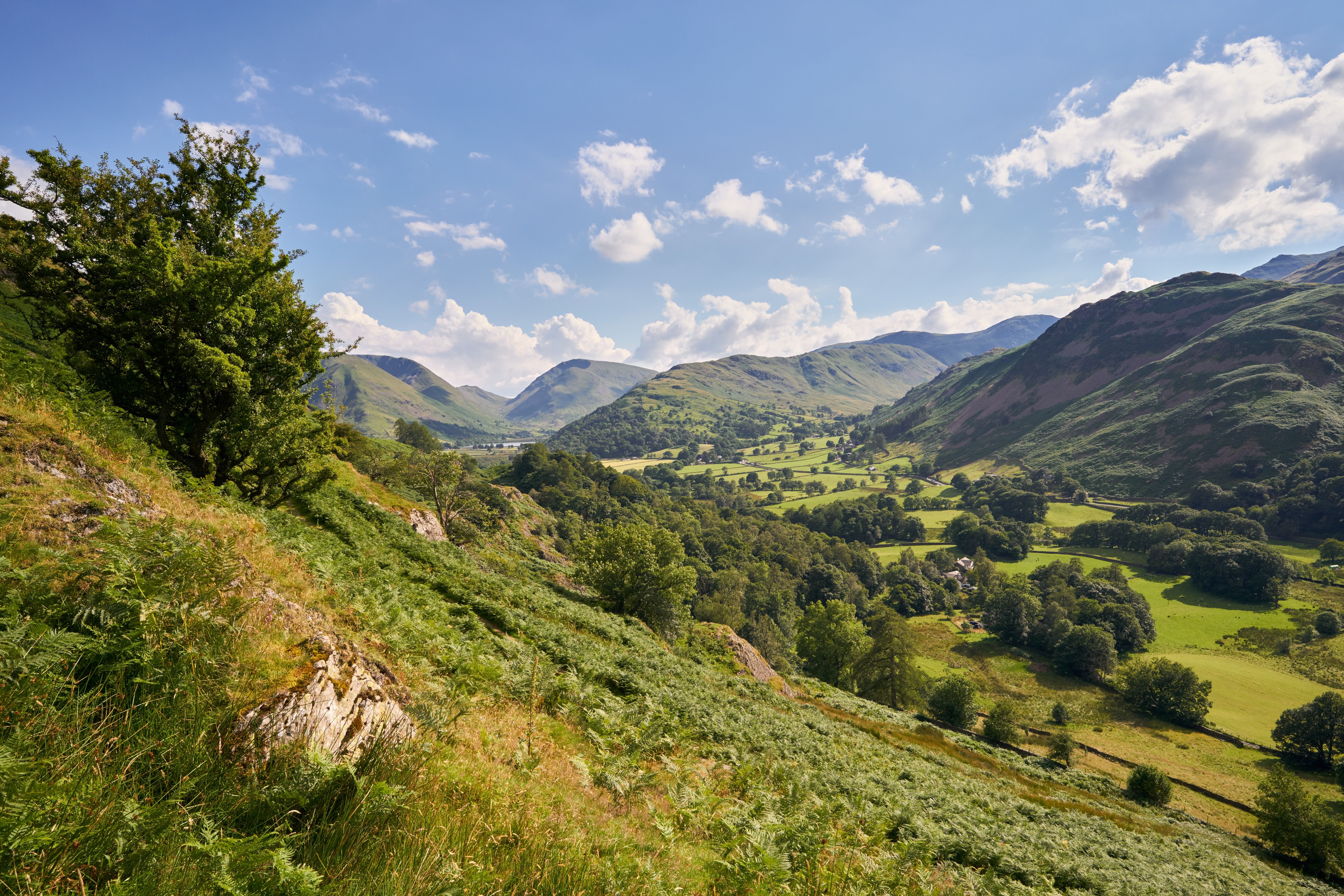 A countryside view of Patterdale in the English Lake District, UK