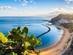 View of the Playa de las Teresitas in Tenerife, Canary Islands on a sunny day