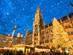 Traditional Christmas market in Munich also known as the Christkindlmarkt at the Marienplatz square
