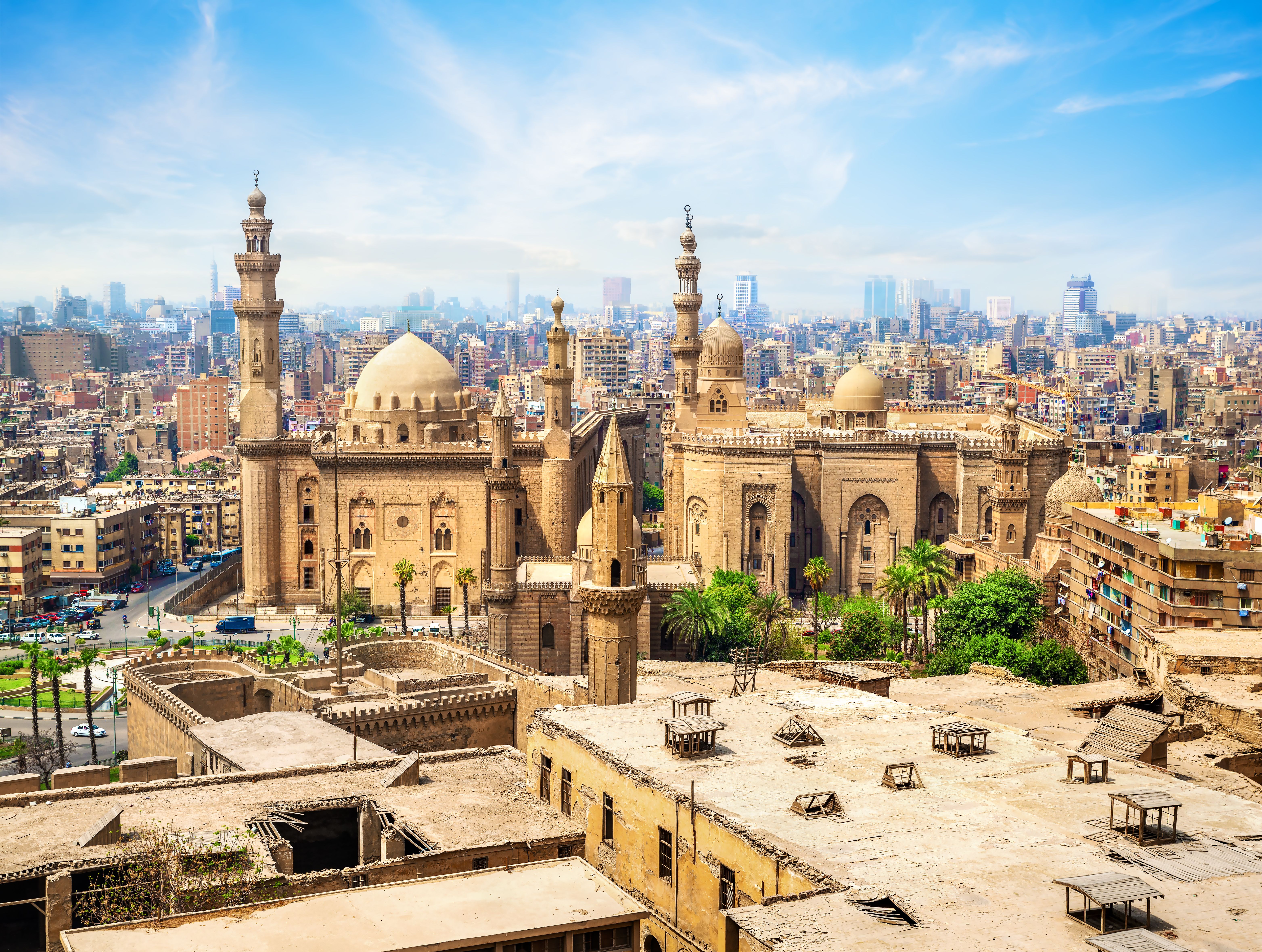 View of the Mosque Sultan Hassan in Cairo
