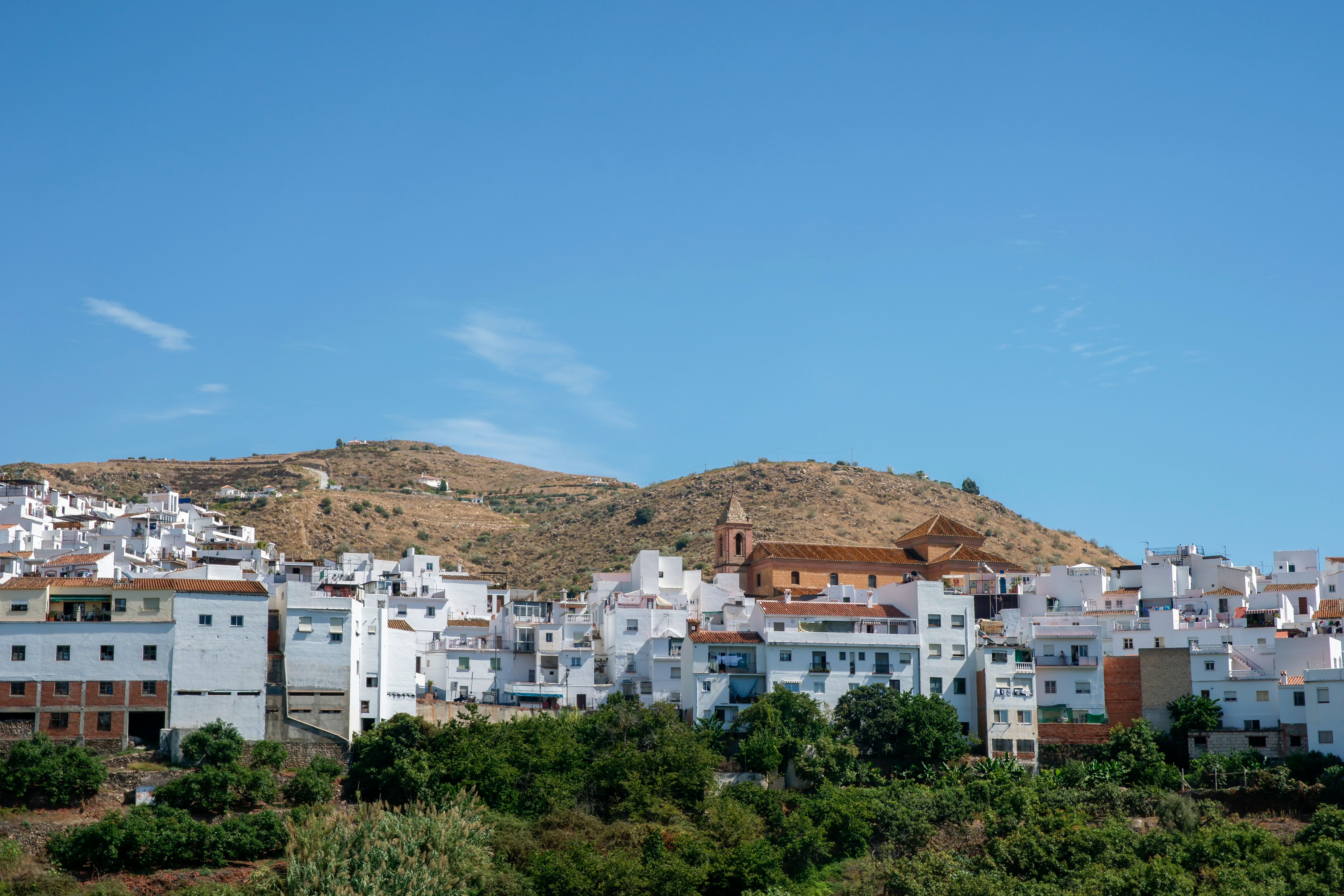 A view of the town of Torrox in the Costa del Sol, Spain